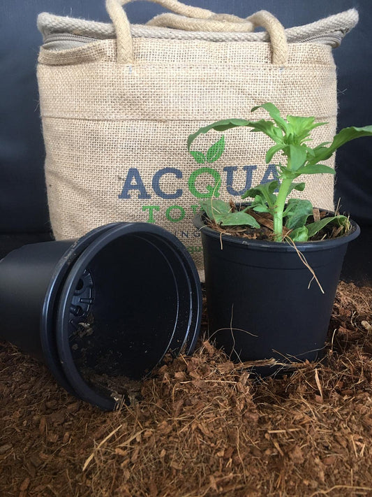 Coconut Coir Garden Compost - 16 Litres in Convenient Re-usable Hessian Bag - AcquaGarden