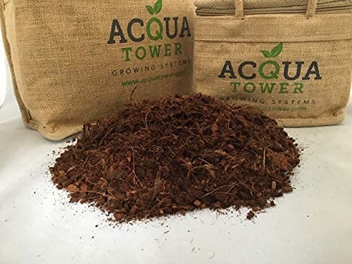 Coconut Coir Garden Compost - 16 Litres in Convenient Re-usable Hessian Bag - AcquaGarden